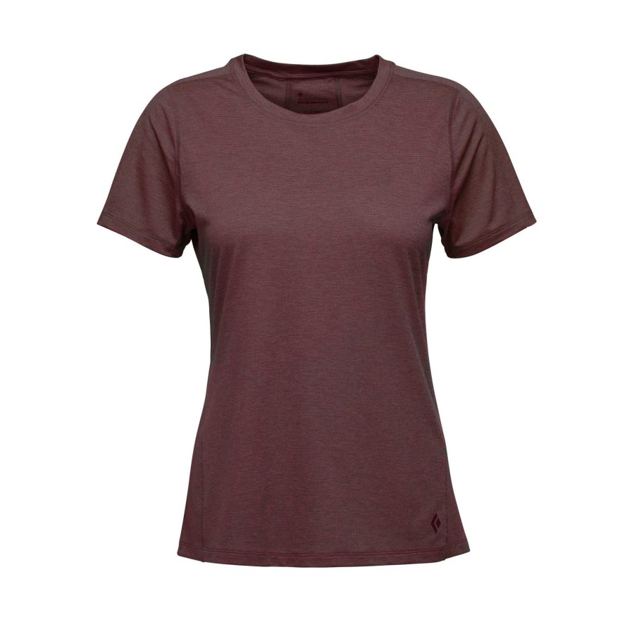 Hot Black Diamond T-Shirt Technique Manches Courtes Lightwire Pour Femmes Merisier