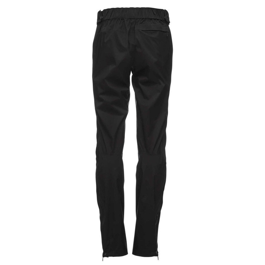 New Black Diamond Pantalon De Pluie Extensible Fermeture Clair Compl Te Stormline Pour Femmes Noir