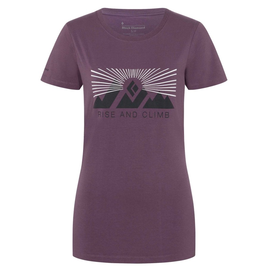 Online Black Diamond T-Shirt Rise And Climb Pour Femmes M Re