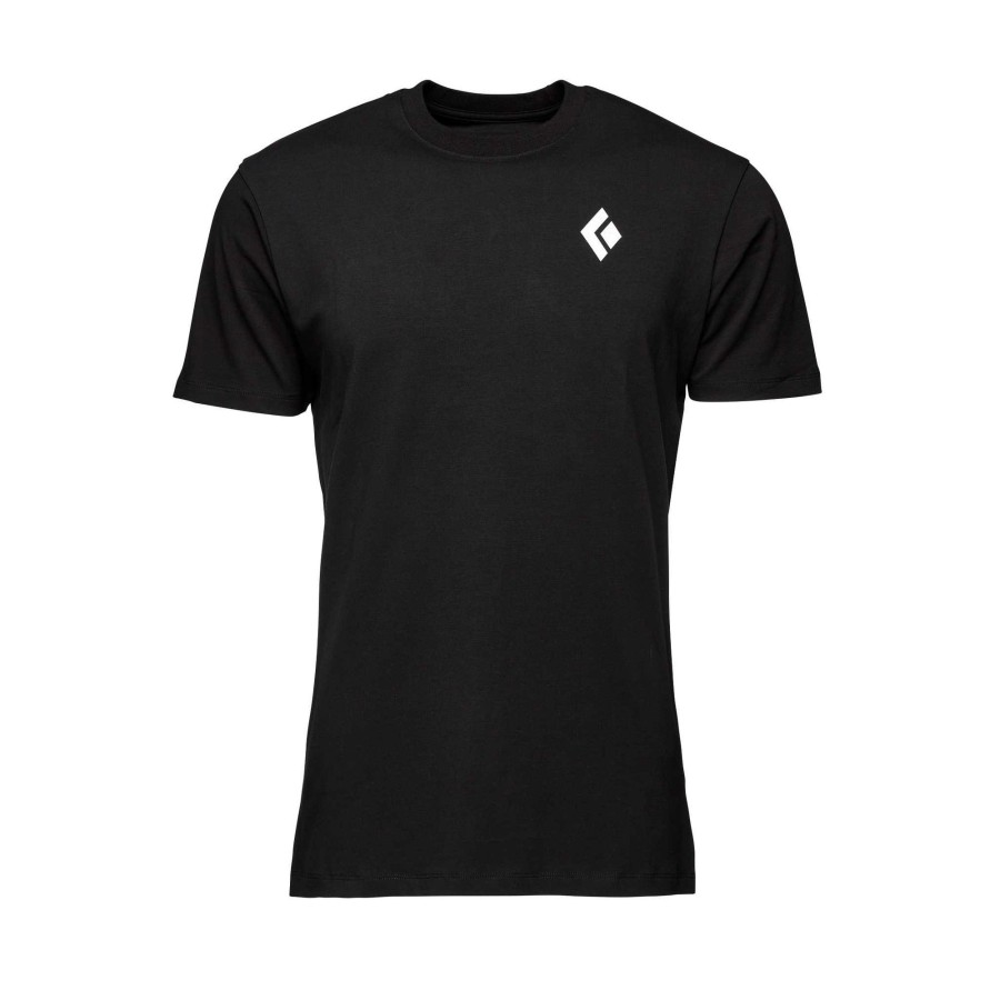 New Black Diamond T-Shirt Badge De Montagne Pour Hommes Noir