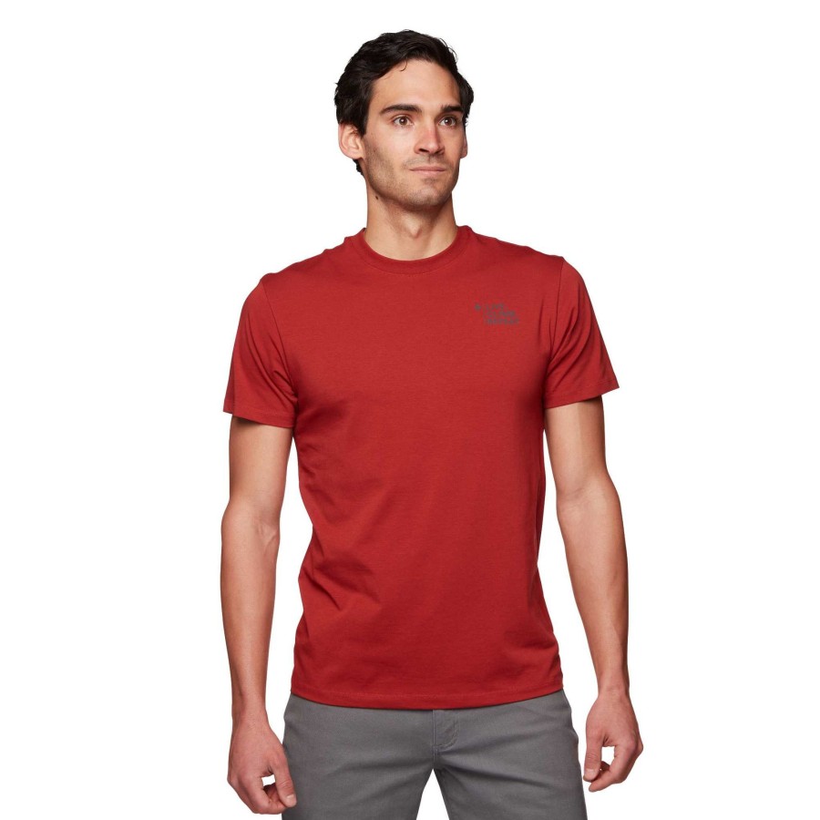 Wholesale Black Diamond T-Shirt Du D Sert La Montagne Pour Hommes Roche Rouge