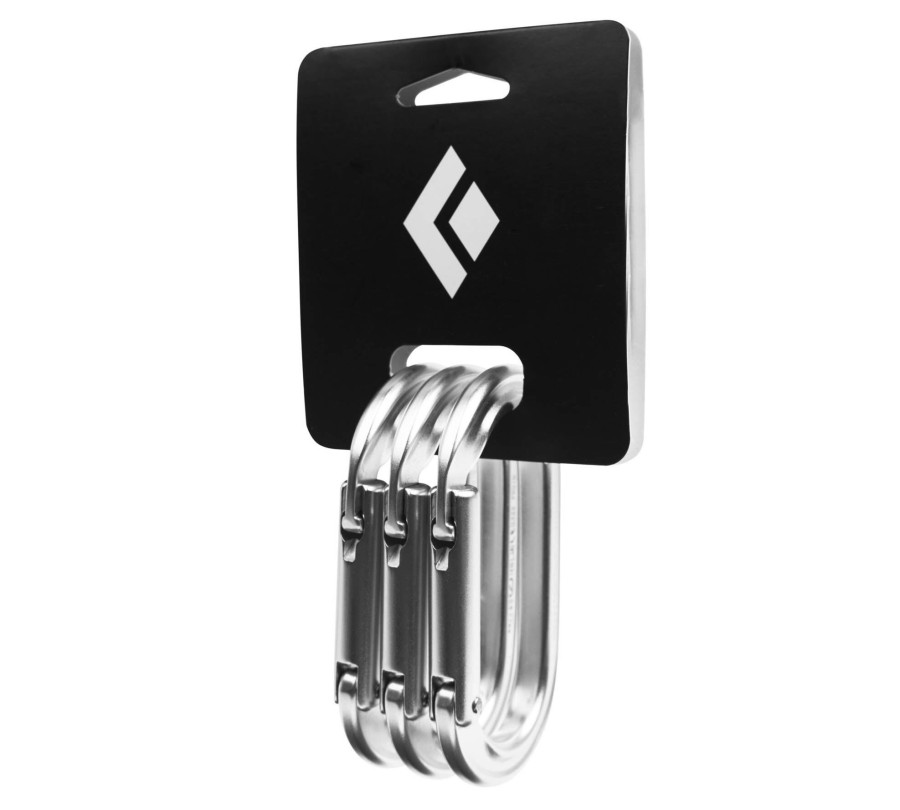 Clearance Black Diamond Mousqueton Ovale Keylock, Paquet De 3