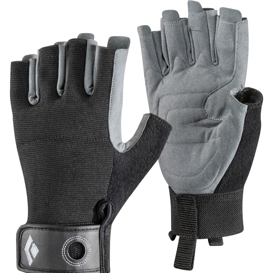 New Black Diamond Gants Demi-Doigts Crag - Saison Pass E Noir