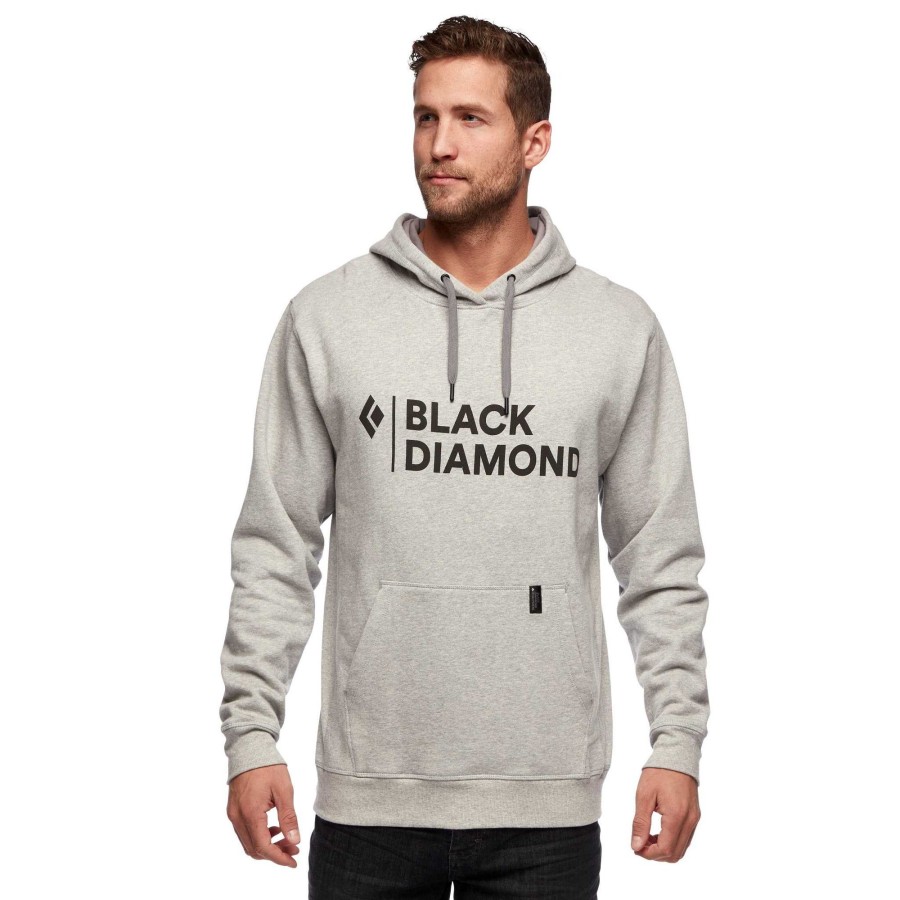 Online Black Diamond Sweat Capuche Logo Empil Pour Hommes Nickel/Chin